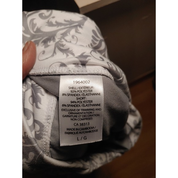 Seg'ments Luxe Skirt Skort Short Grey White Size Large Activewear Segments‎ - Picture 7 of 7